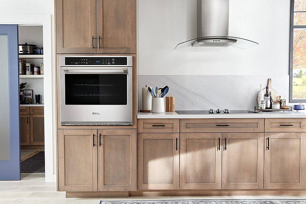 Alt View 18. Maytag - 27" Built-In Single Electric Convection Wall Oven with Air Fry - Stainless Steel.