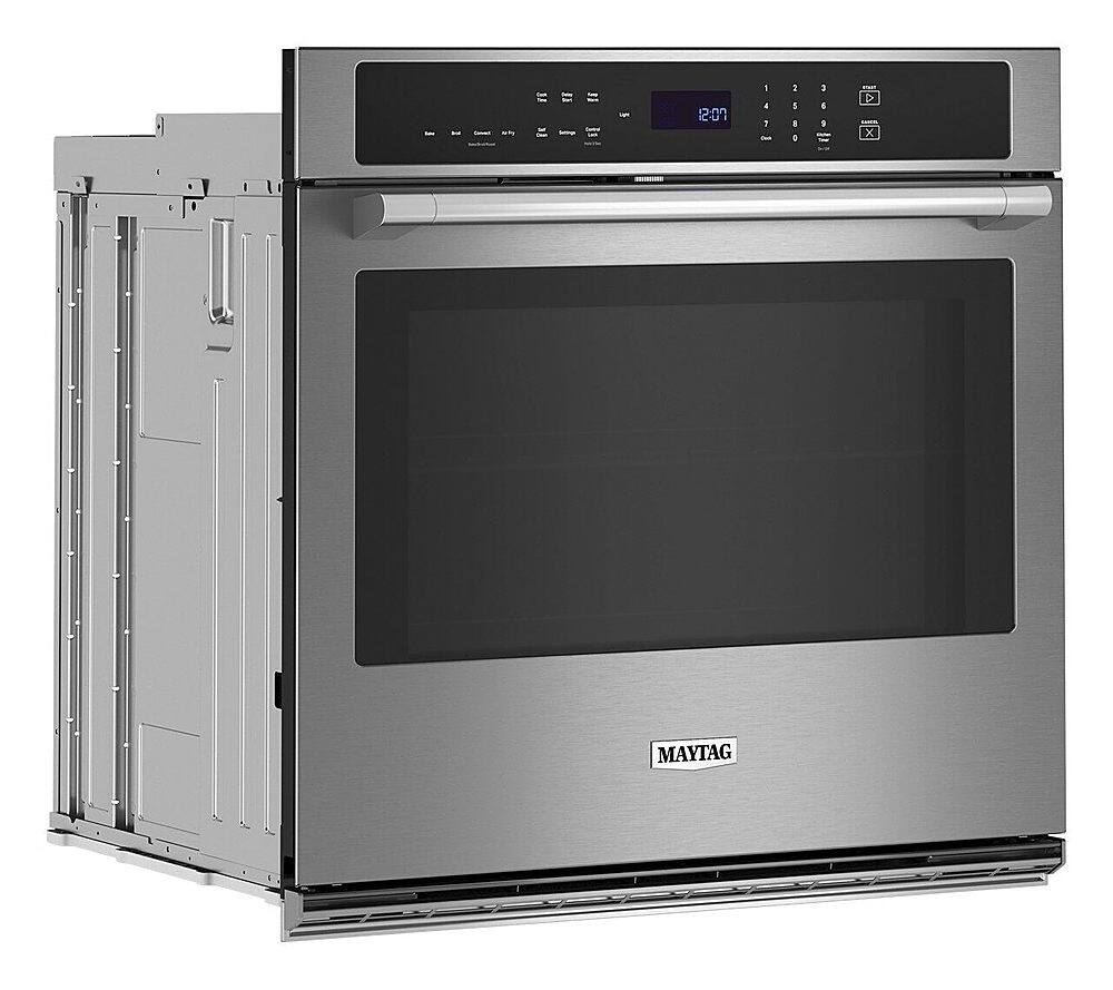Alt View 1. Maytag - 27" Built-In Single Electric Convection Wall Oven with Air Fry - Stainless Steel.