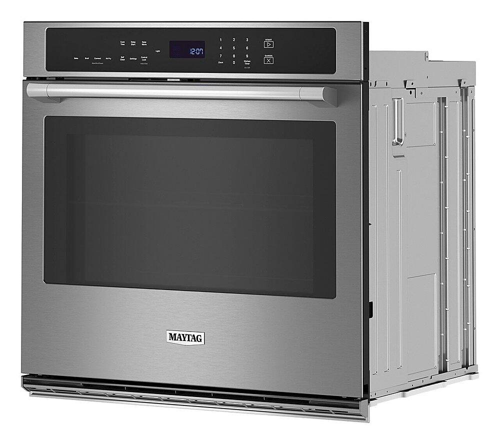 Alt View 2. Maytag - 27" Built-In Single Electric Convection Wall Oven with Air Fry - Stainless Steel.