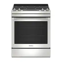 Maytag - 6.4 Cu. Ft. Slide-In Electric Range with Air Fry - Stainless Steel - Front_Zoom