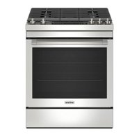 Maytag - 6.4 Cu. Ft. Freestanding Gas Range with Air Fry - Stainless Steel - Front_Zoom