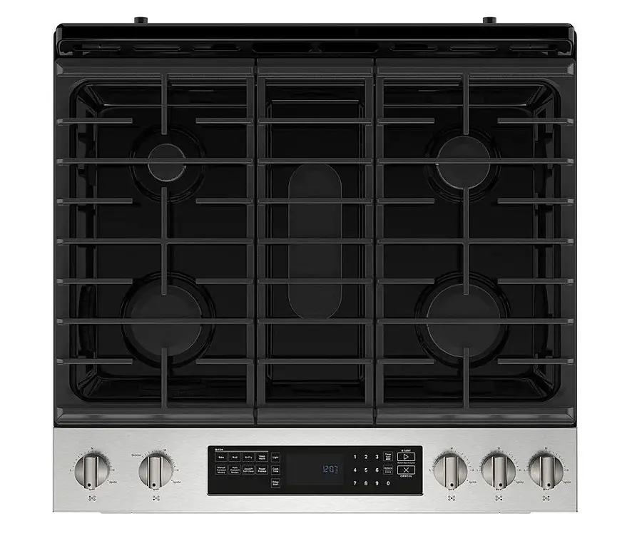 Alt View 13. Maytag - 6.4 Cu. Ft. Freestanding Gas Range with Air Fry - Stainless Steel.