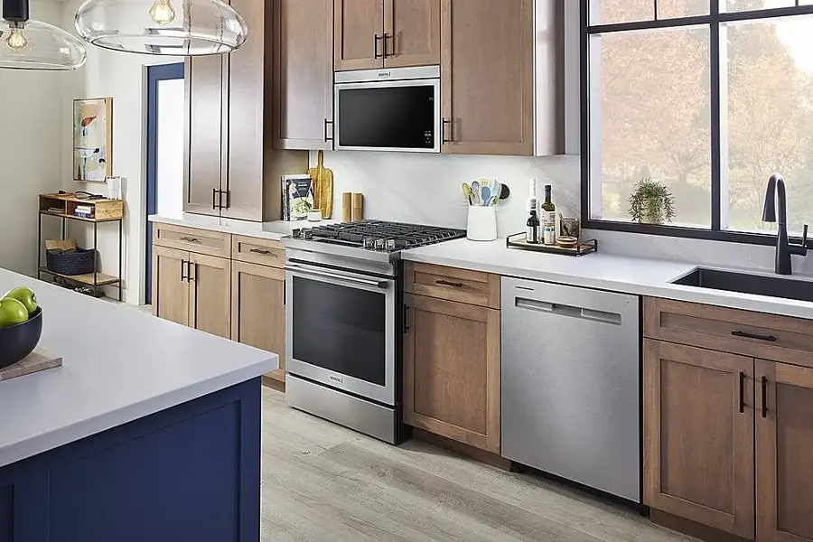Alt View 18. Maytag - 6.4 Cu. Ft. Freestanding Gas Range with Air Fry - Stainless Steel.