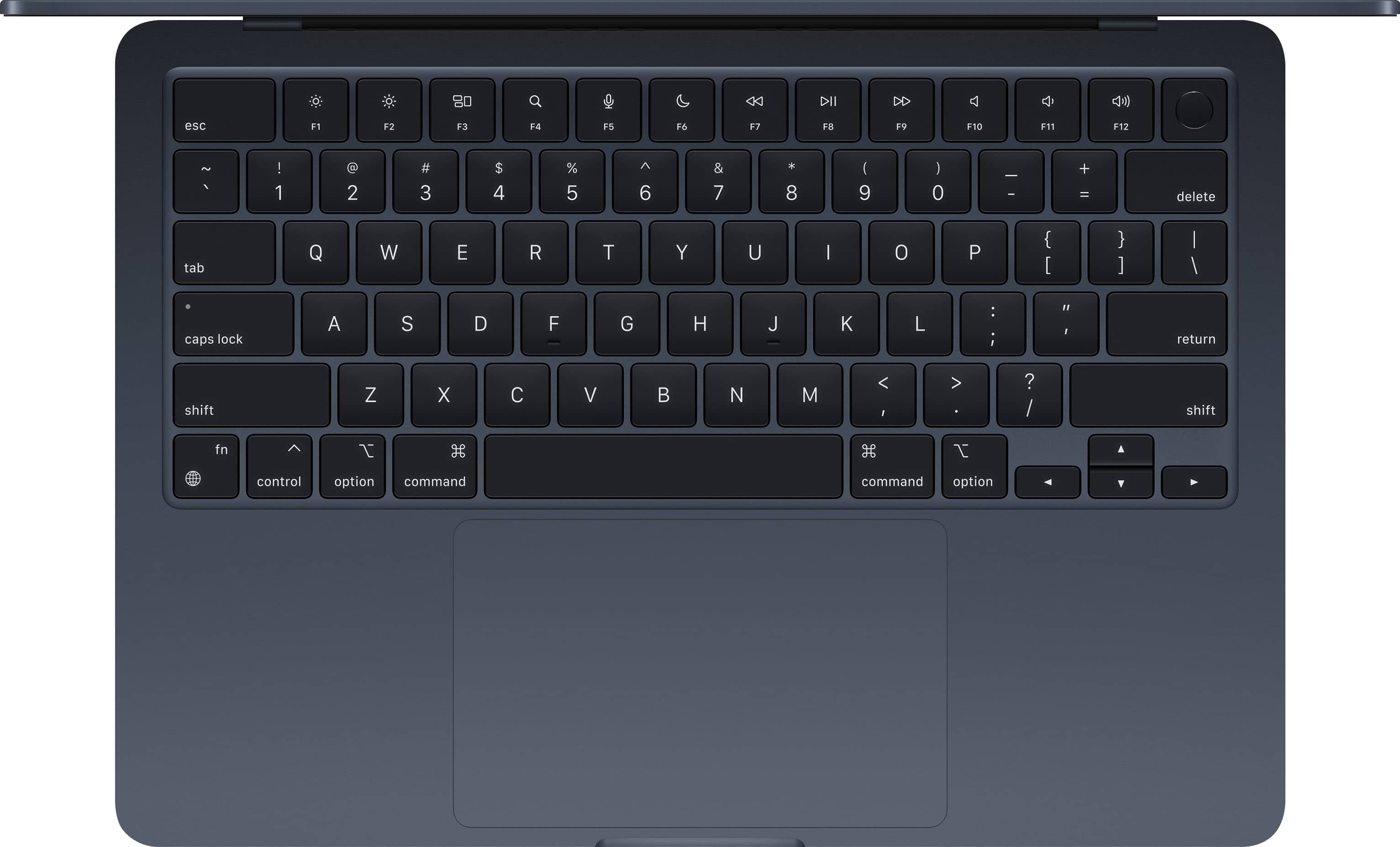 The image features a laptop computer with a black keyboard. The keyboard has a numeric keypad and a set of function keys, including the arrow keys. The keys are arranged in a standard layout, with the letters A to Z on the top row and the numbers 0 to 9 on the bottom row. The laptop is open and ready to use.