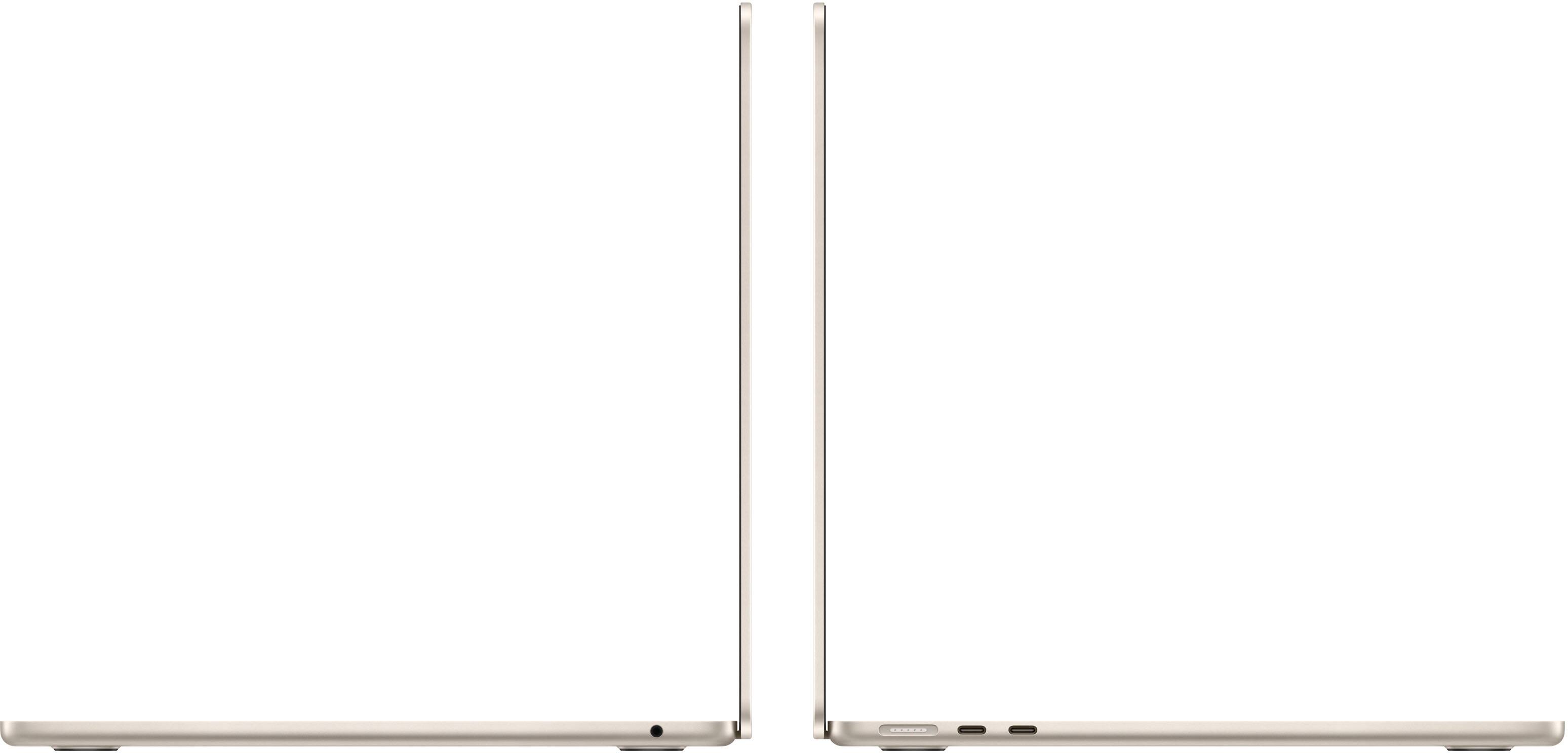 Left. Apple - MacBook Air 13-inch Laptop - M3 chip - 16GB Memory - 512GB SSD - Starlight.