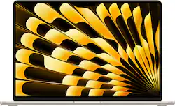 Apple - MacBook Air 15-inch Laptop - M3 chip Built for Apple Intelligence - 8GB Memory - 512GB SSD - Starlight - Front_Zoom