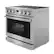 Angle. Thor Kitchen - 6.0 Cu. Ft. Freestanding Electric Convection Range - Silver.