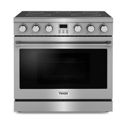 Thor Kitchen - 6.0 Cu. Ft. Freestanding Electric Convection Range - Silver - Front_Zoom