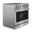 Left. Thor Kitchen - 6.0 Cu. Ft. Freestanding Electric Convection Range - Silver.
