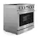 Left. Thor Kitchen - 6.0 Cu. Ft. Freestanding Electric Convection Range - Silver.