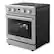 Angle. Thor Kitchen - 4.8 Cu. Ft. Freestanding Electric Convection Range - Silver.