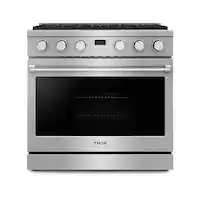 Thor Kitchen - 36 in. Wide 6 Burner 6.0 Cu. Ft. Freestanding Gas Convection Range - Stainless Steel - Front_Zoom