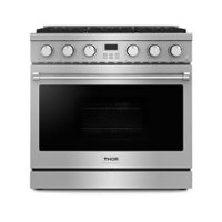 Thor Kitchen - 6.0 Cu. Ft. Freestanding Gas Convection Range - Stainless Steel - Front_Zoom