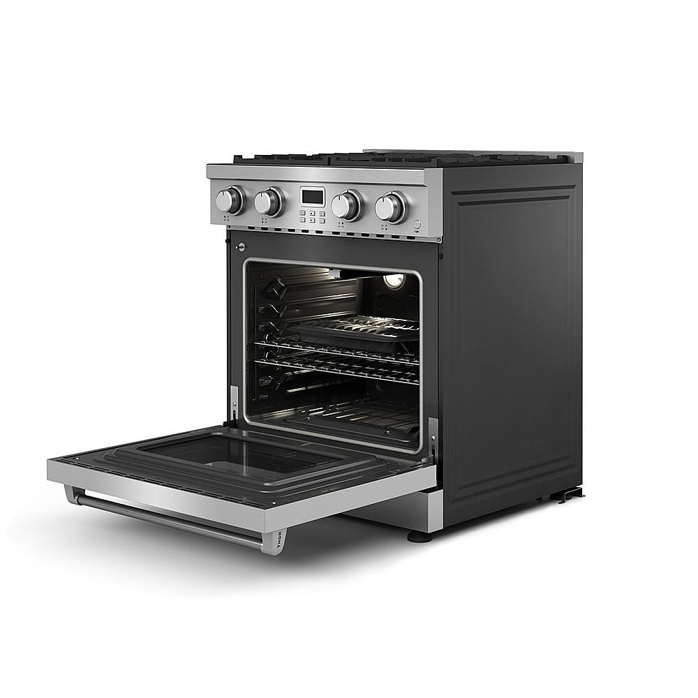 Alt View 11. Thor Kitchen - 4.8 Cu. Ft. Freestanding LP Gas Convection Range - Stainless Steel.
