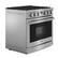 Left. Thor Kitchen - 6.0 Cu. Ft. Freestanding LP Gas Convection Range - Stainless Steel.
