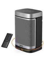 Dreo - 70° Oscillation Portable Heater With Remote - Black & Silver - Front_Zoom