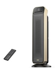 Dreo - Quiet Electric Heater with Safety Protection and Remote - Black & Gold - Front_Zoom
