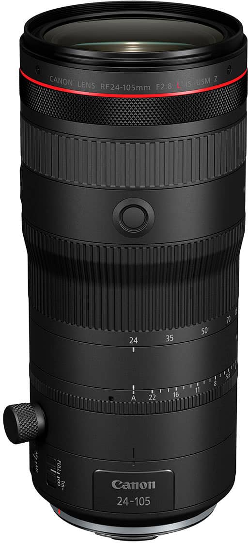 Angle. Canon - RF24-105mm F2.8 L IS USM Z Standard Zoom Lens for EOS R-Series Cameras - Black.