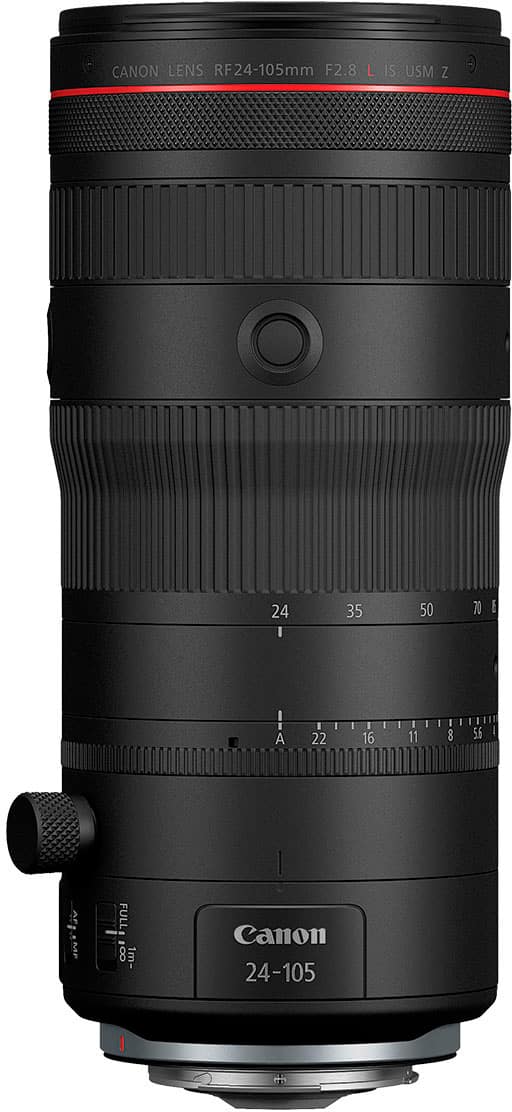 Front. Canon - RF24-105mm F2.8 L IS USM Z Standard Zoom Lens for EOS R-Series Cameras - Black.