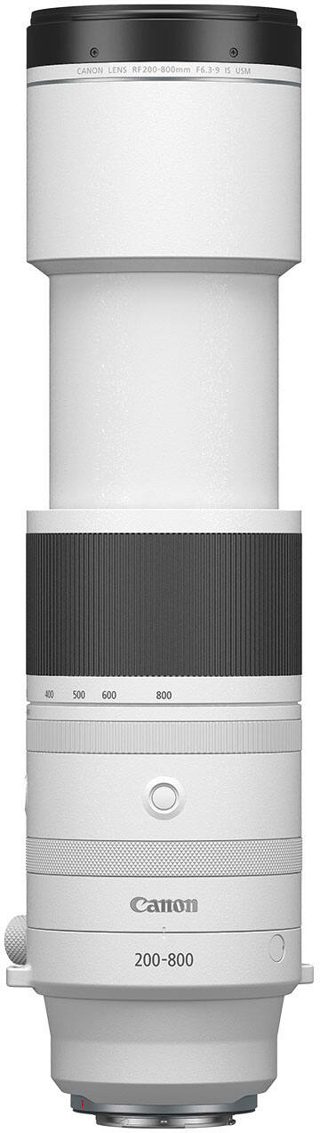 Angle. Canon - RF200-800mm F6.3-9 IS USM Telephoto Zoom Lens for EOS R-Series Cameras - White.