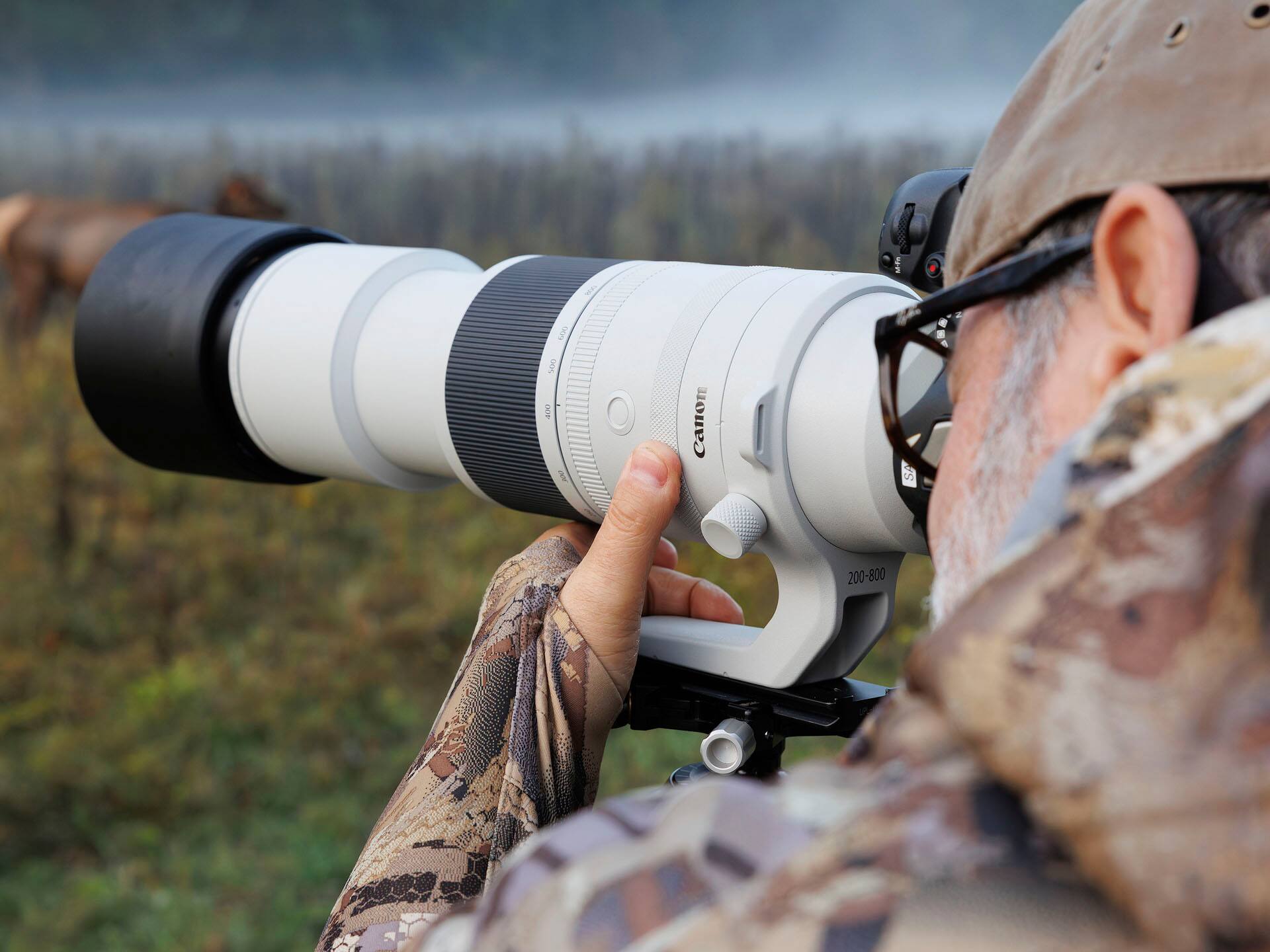 Alt View 15. Canon - RF200-800mm F6.3-9 IS USM Telephoto Zoom Lens for EOS R-Series Cameras - White.