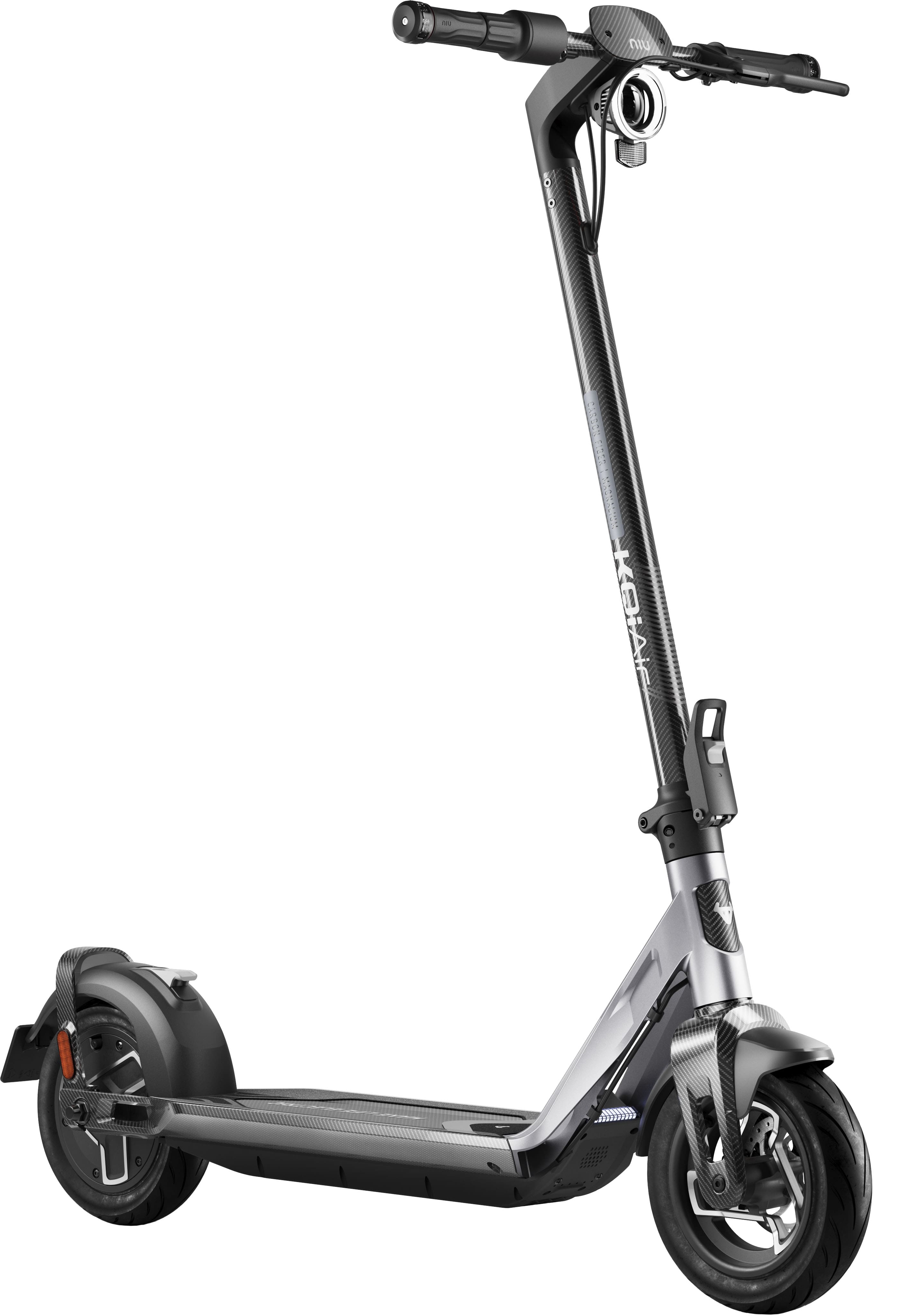 Angle. NIU - KQi Air Carbon Fiber Foldable Electric Kick Scooter w/ 31 mi Range & 20mph Max Speed - Black.