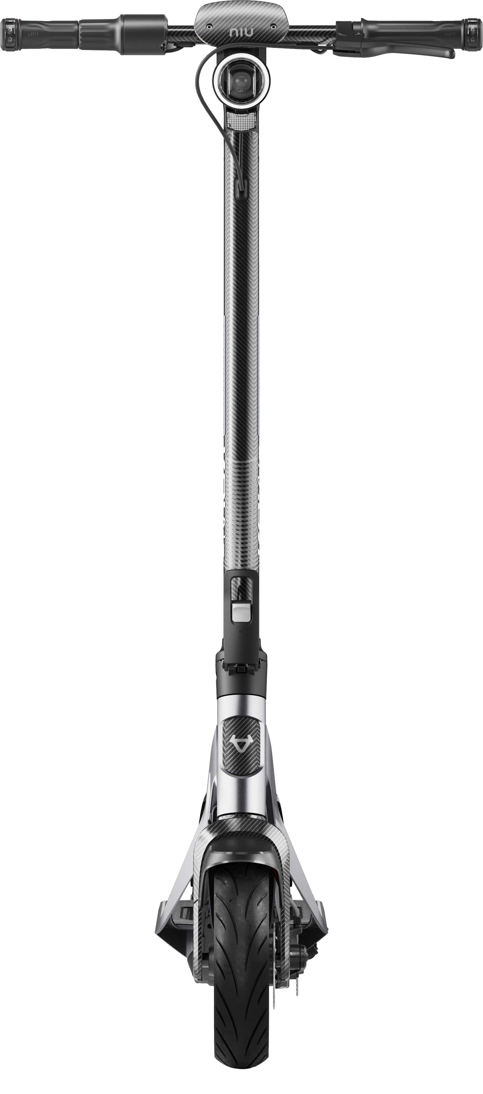 Alt View 12. NIU - KQi Air Carbon Fiber Foldable Electric Kick Scooter w/ 31 mi Range & 20mph Max Speed - Black.