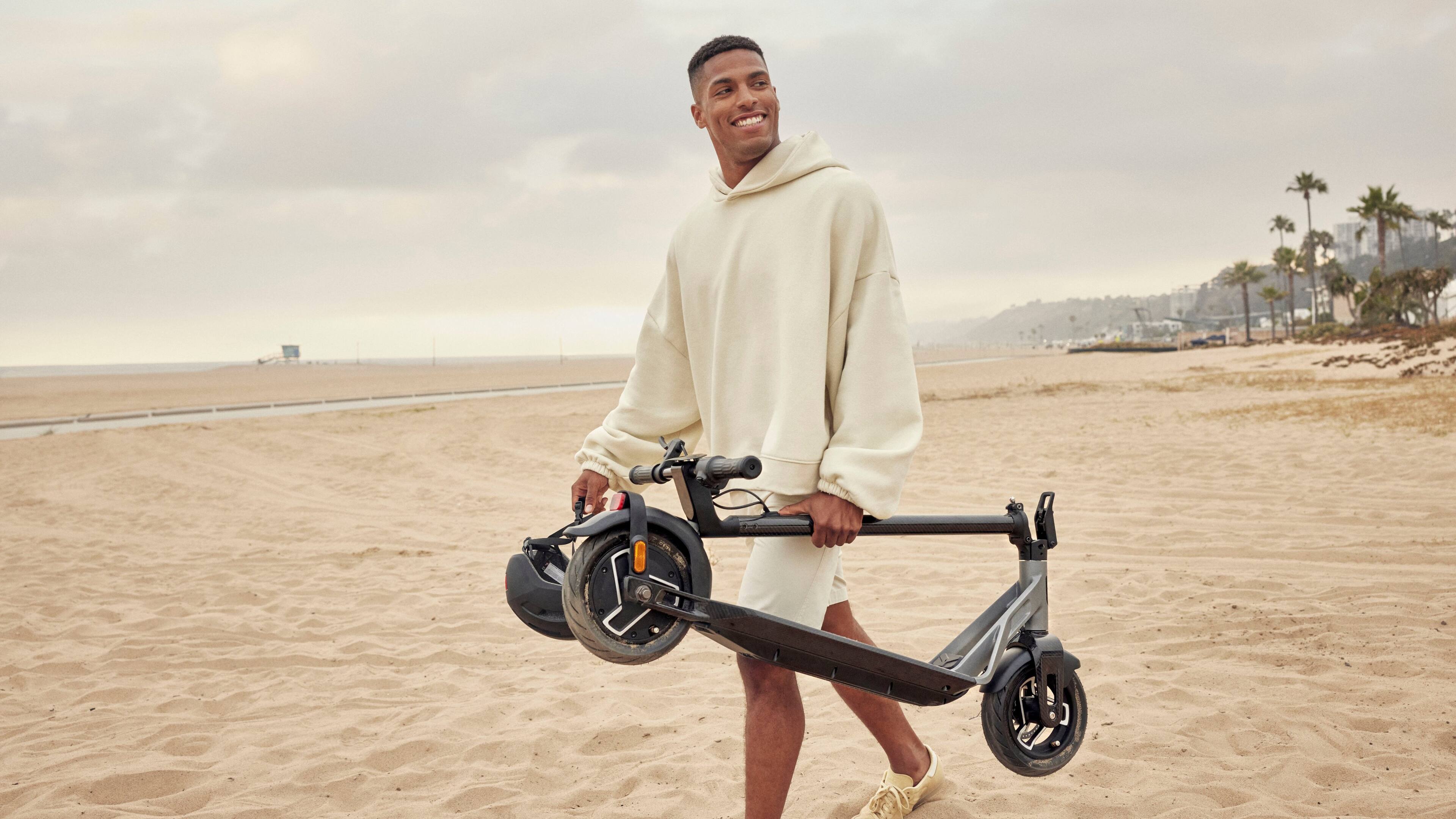 Alt View 16. NIU - KQi Air Carbon Fiber Foldable Electric Kick Scooter w/ 31 mi Range & 20mph Max Speed - Black.