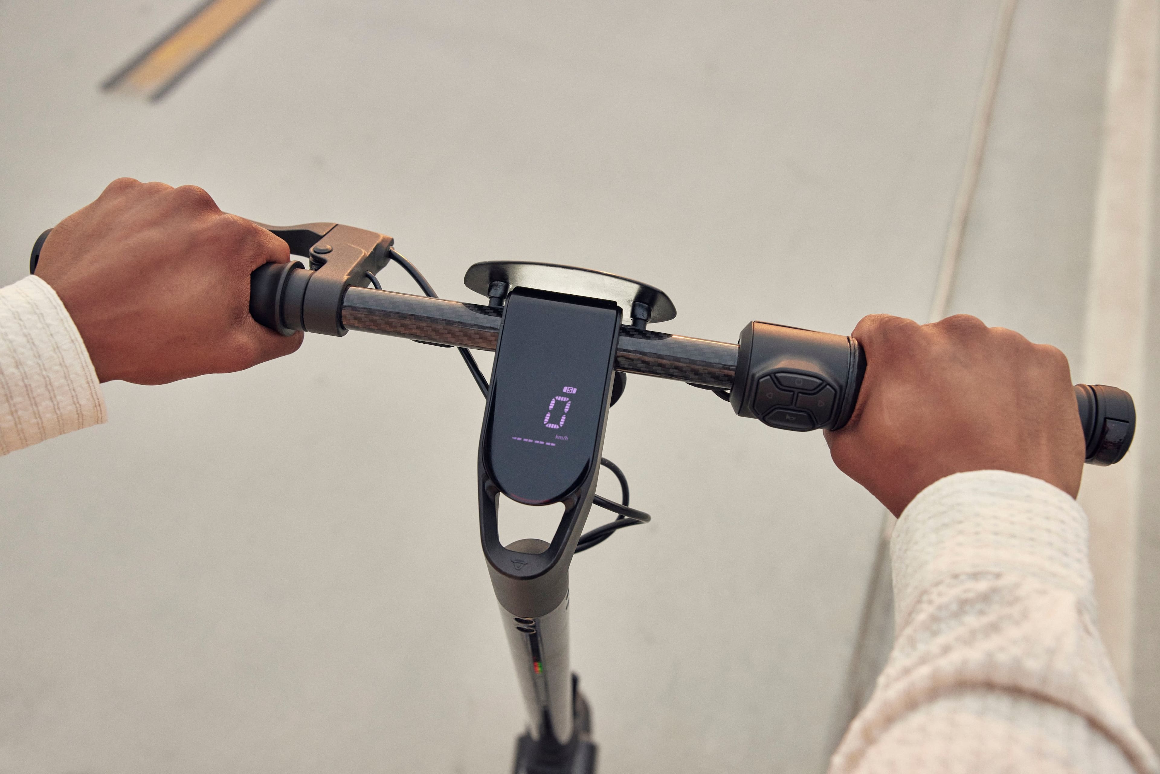 Alt View 17. NIU - KQi Air Carbon Fiber Foldable Electric Kick Scooter w/ 31 mi Range & 20mph Max Speed - Black.