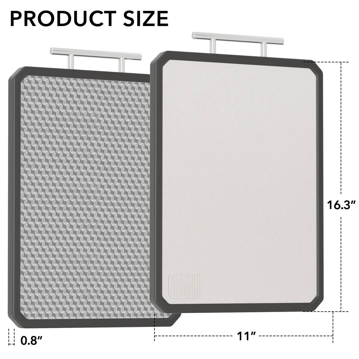 PRODUCT SIZE  
16.3" x 11" x 0.8"