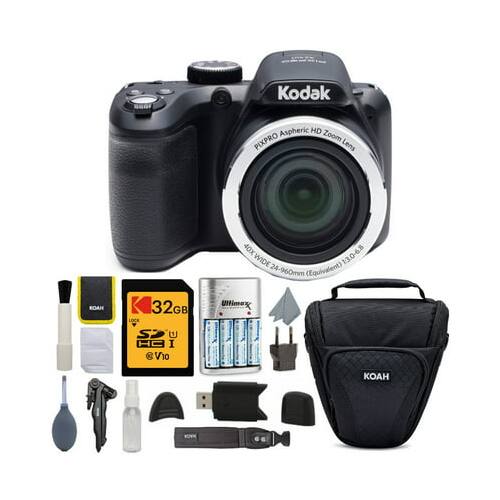 Kodak PIXPRO AZ401 Astro Zoom Digital Camera (Black) Bundle with