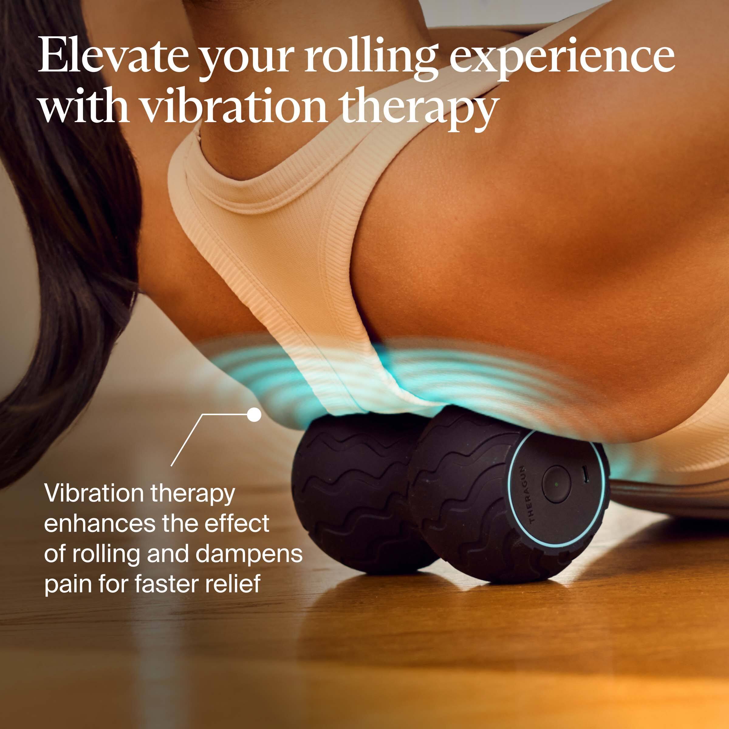 Alt View 13. Therabody - Therabody - WaveDuo - Vibrating Roller Contoured For The Back, Neck & Spine - Black - Black.