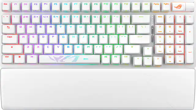 Esc F1 F2 F3 F4 F5 F6 F7 F8 F9 F10 F11 F12 Ins Del PgUp PgDn | | ~ 1 2 E S 5 % 7 8 9 O = Num Q W E R T Y U I O P [ 1 I L 7 8 9 - Home A PgUp + Caps A S D F G H J L 5 z X V N M ? A 1 2 E ... Ctrl Alt VE ROG Alt Fn Ctrl Ered O ts PgOn Del ROG