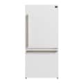 Forno Appliances - 32 in. Wide Milano Espresso 17.2 Cu. Ft. Counter-Depth Bottom Freezer Refrigerator with Right Swing Door - White