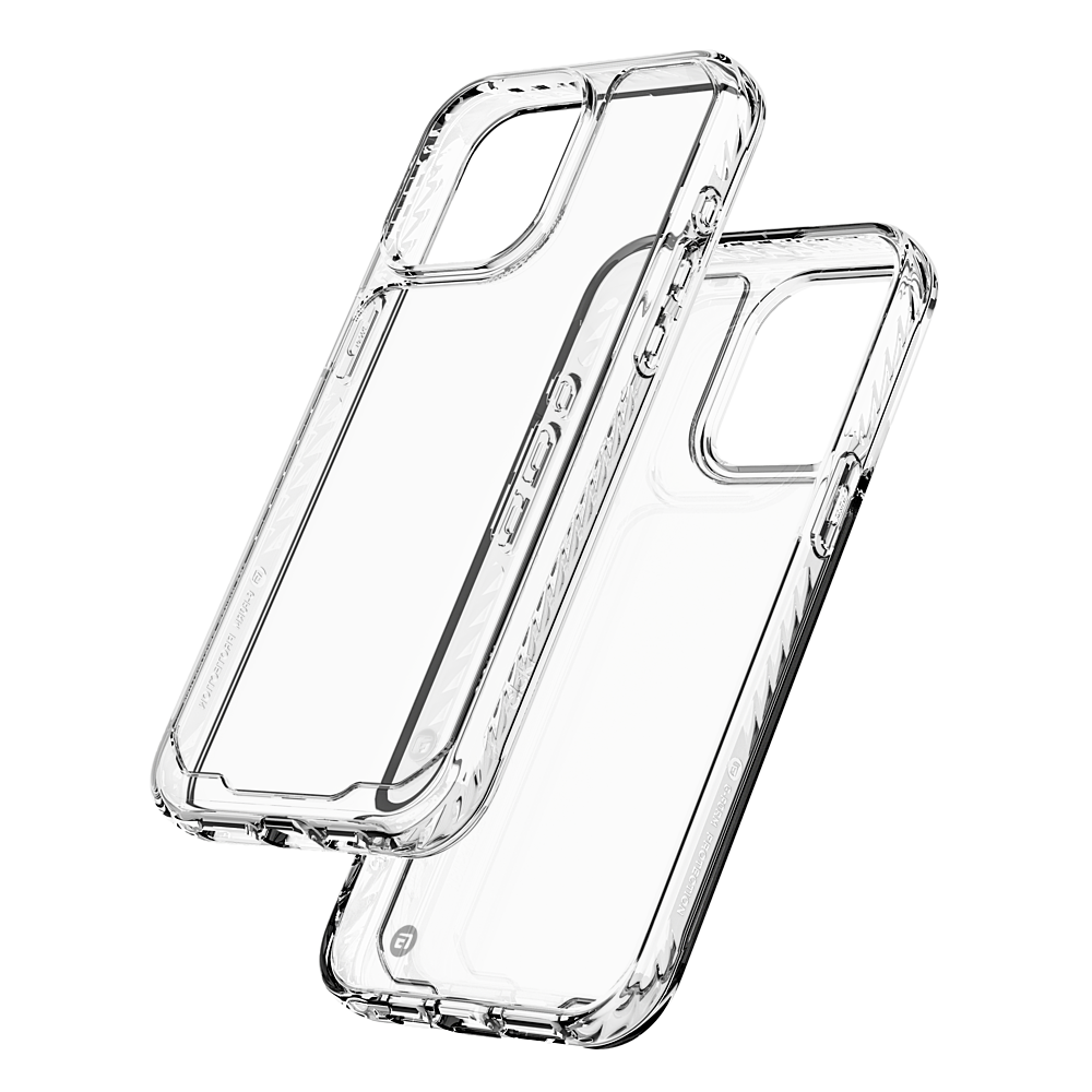 Angle. CLCKR - G-Form Protection Diamond Non-MagSafe Case for Apple iPhone 15 Pro Max 6.7" - Clear.