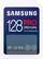 Front. Samsung - Pro Ultimate 128GB SDXC Memory Card - Blue.