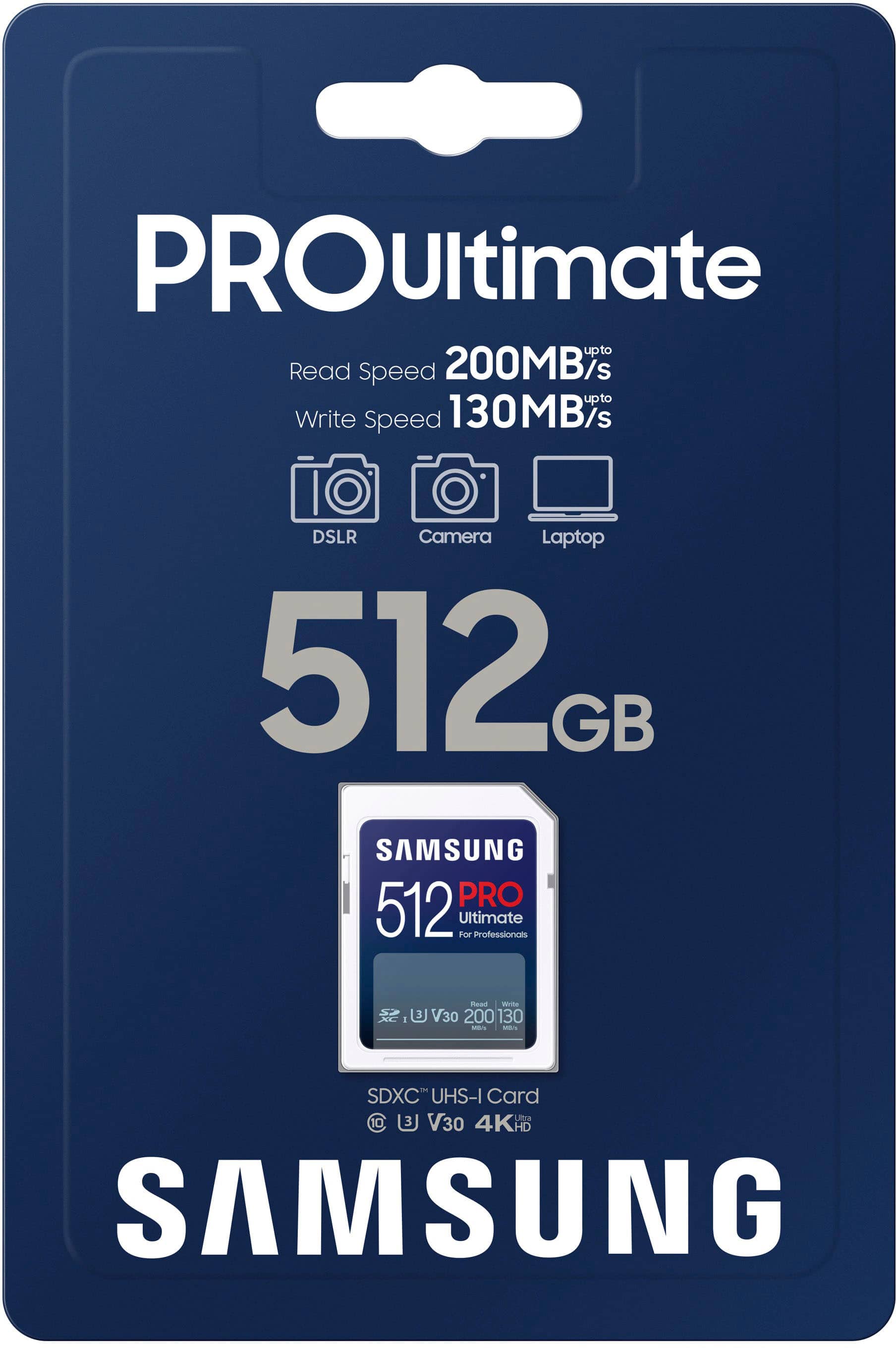 Alt View 14. Samsung - Pro Ultimate 512GB SDXC Memory Card - Blue.