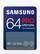 Front. Samsung - Pro Ultimate 64GB SDXC Memory Card - Blue.