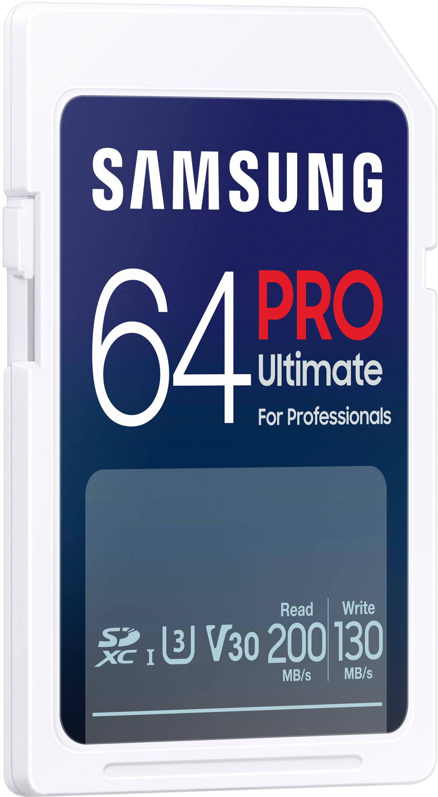 Alt View 11. Samsung - Pro Ultimate 64GB SDXC Memory Card - Blue.