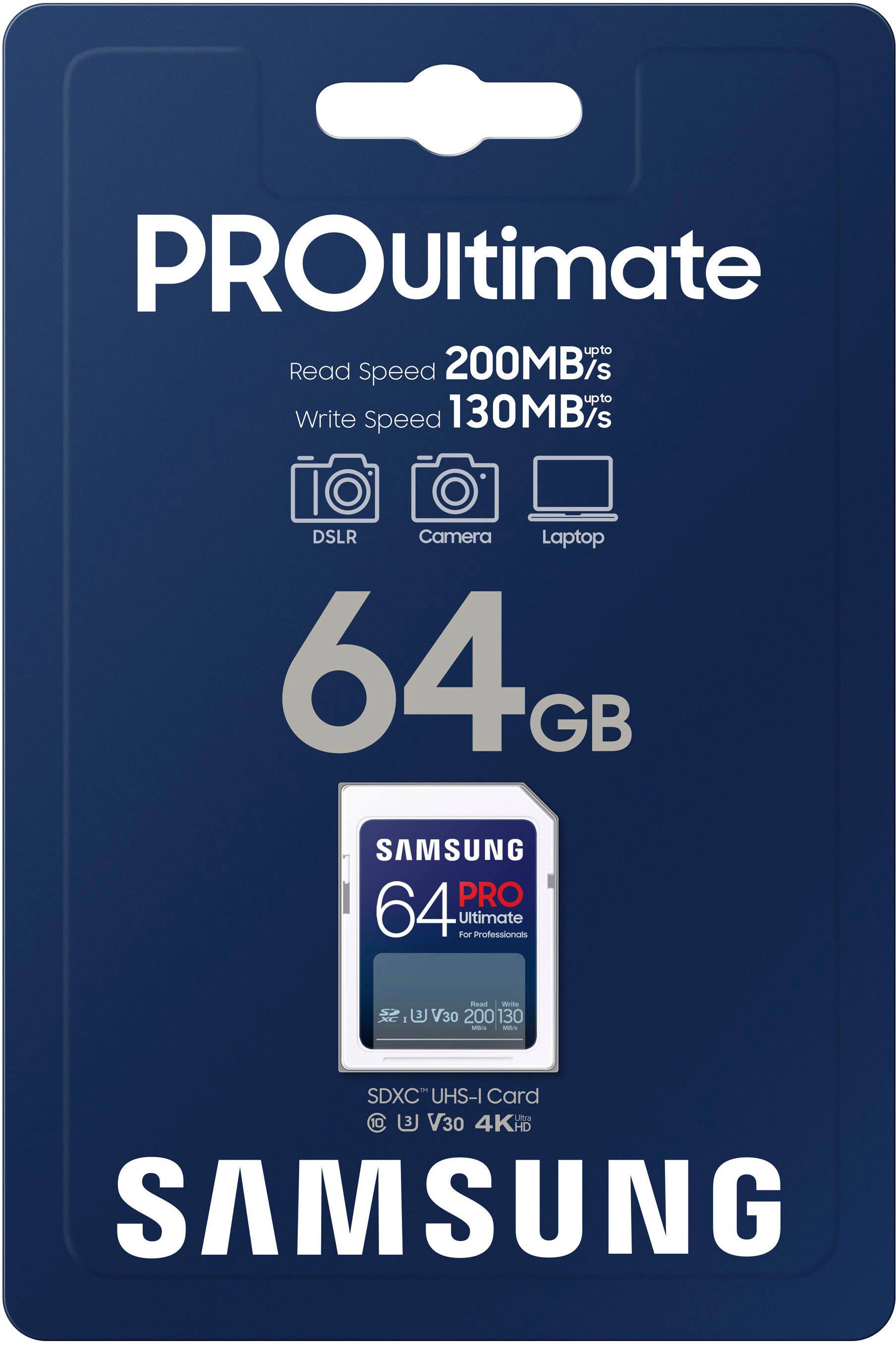 Alt View 14. Samsung - Pro Ultimate 64GB SDXC Memory Card - Blue.