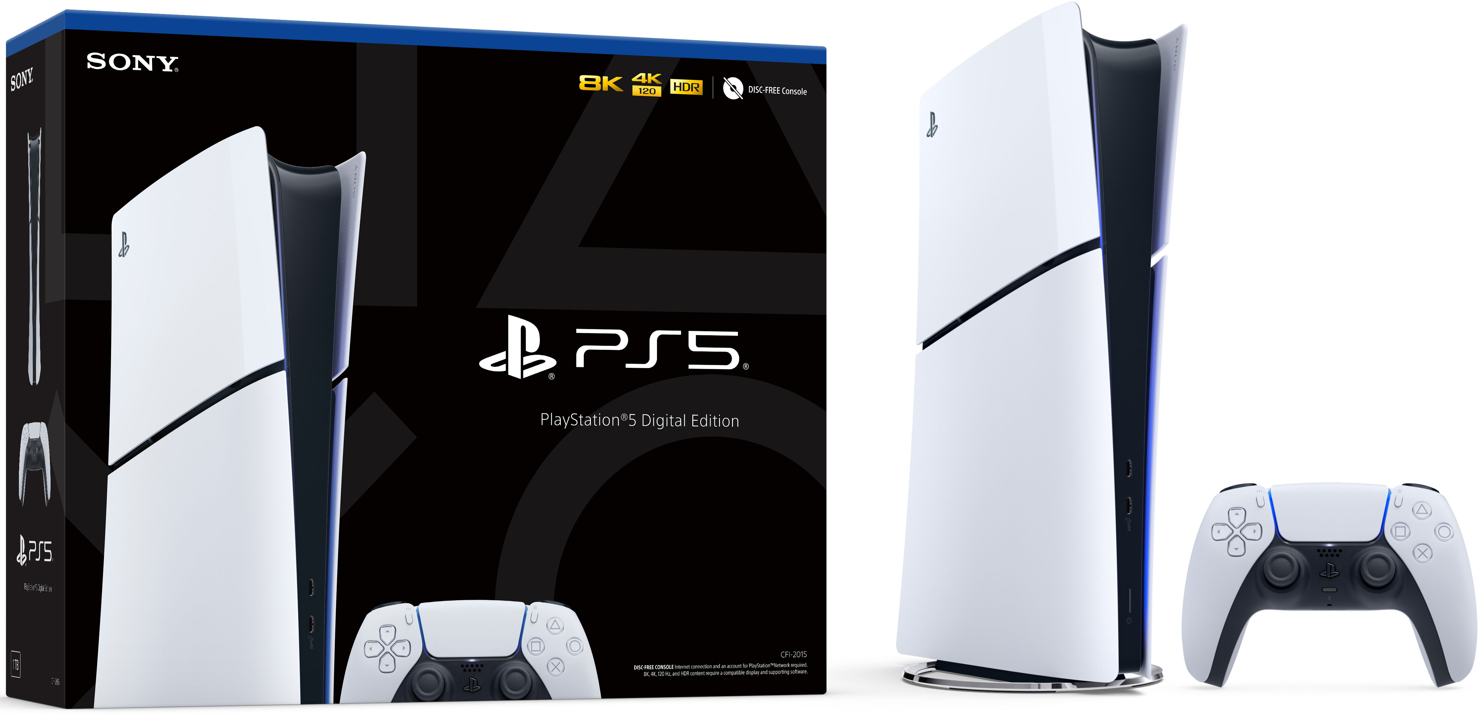 Sony PlayStation 5 Slim Console Digital Edition White 1000039670 ...