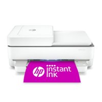 HP - ENVY 6455e Wireless All-In-One Inkjet Printer - Refurbished - White - Front_Zoom