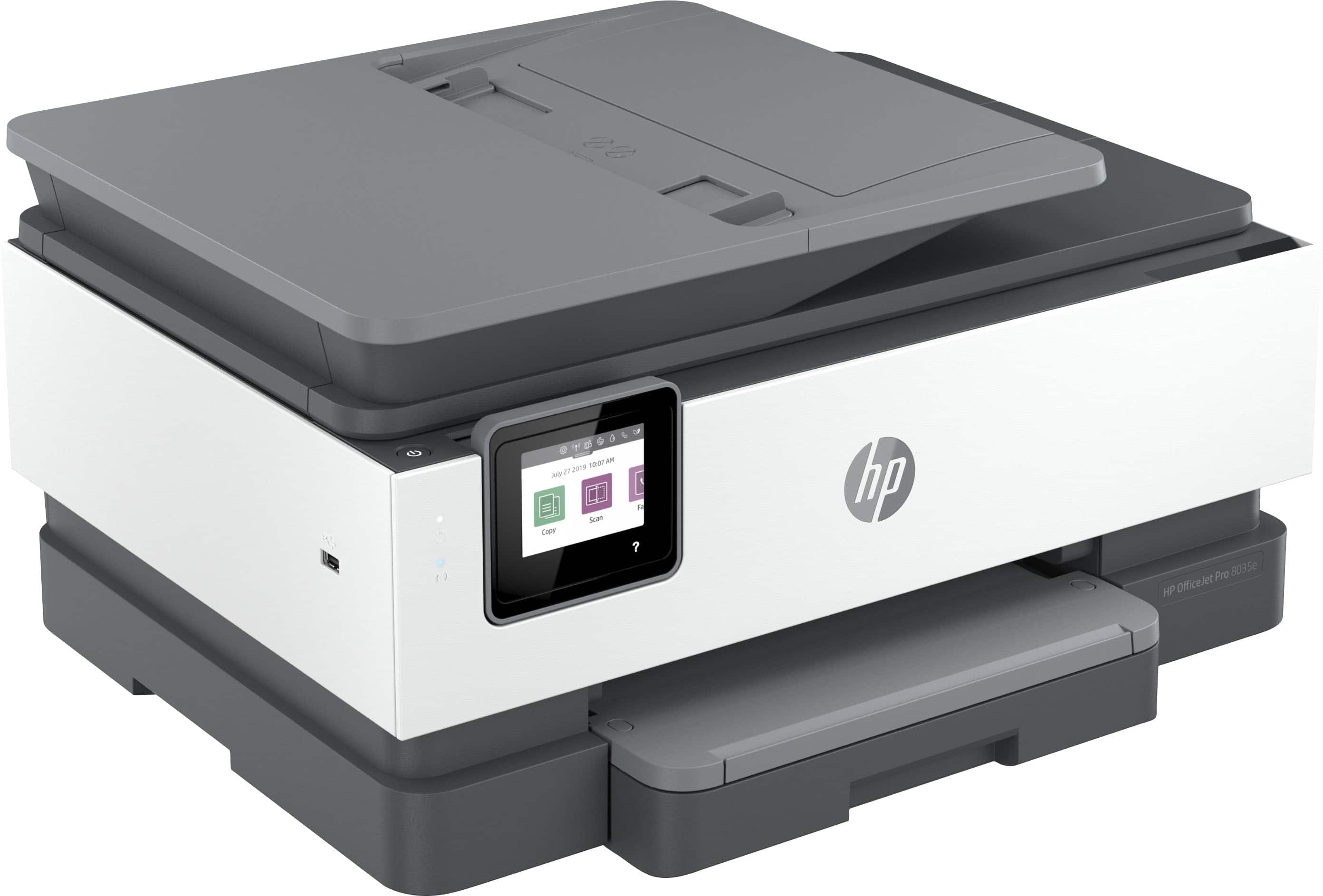 Alt View 15. HP - OfficeJet Pro 8034e Wireless All-In-One Inkjet Printer - Refurbished - White.