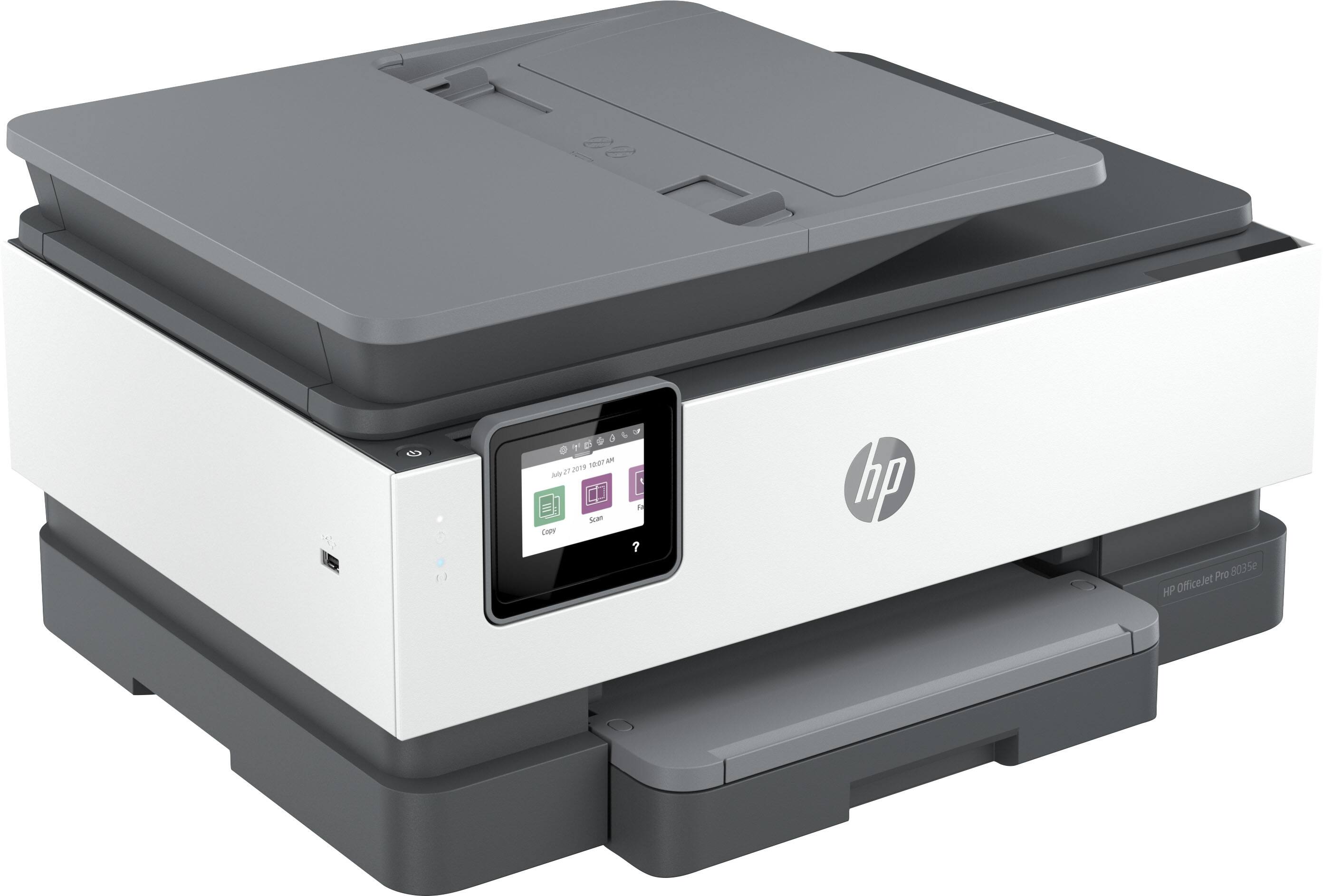 Alt View 15. HP - OfficeJet Pro 8034e Wireless All-In-One Inkjet Printer - Refurbished - White.