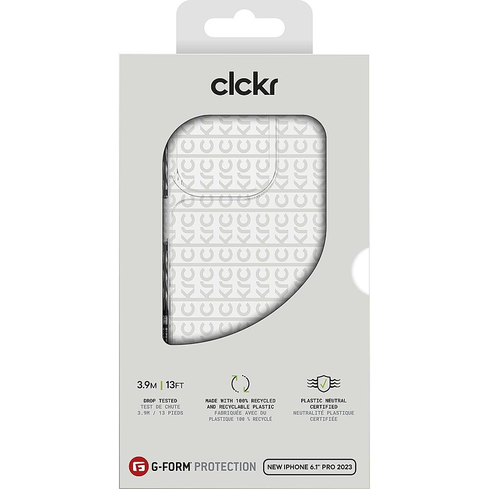 Alt View 12. CLCKR - G-Form Protection Diamond Non-MagSafe Case for Apple iPhone 15 Pro 6.1" - Clear.