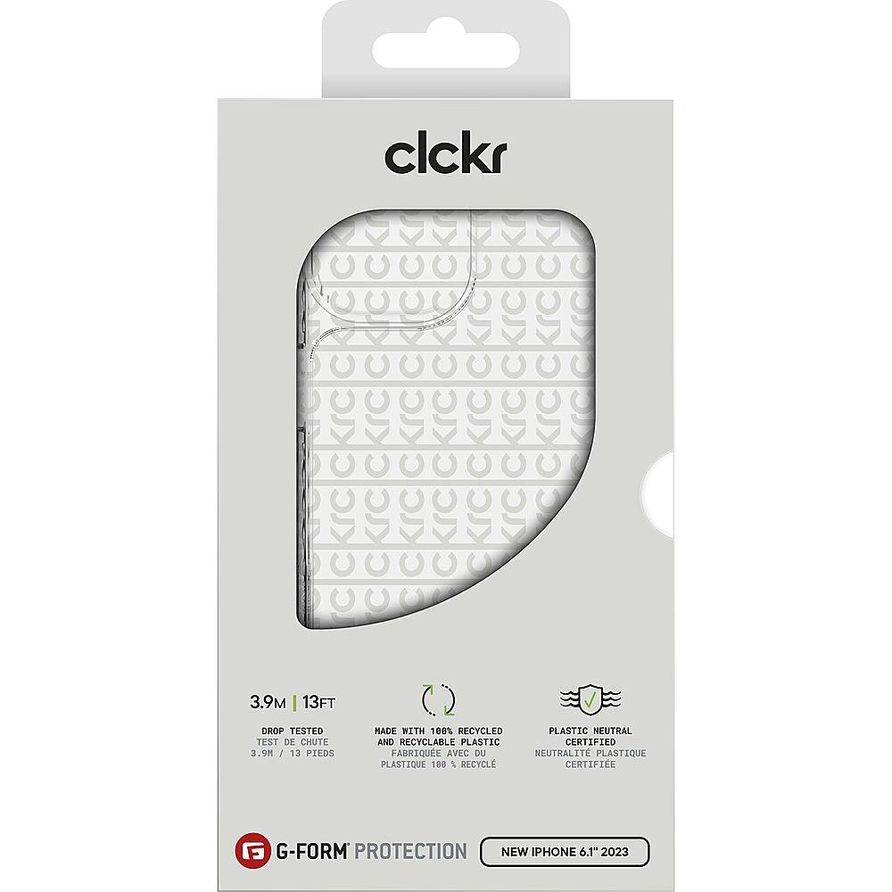 Alt View 12. CLCKR - G-Form Protection Diamond Non-MagSafe Case for Apple iPhone 15 6.1" - Clear.