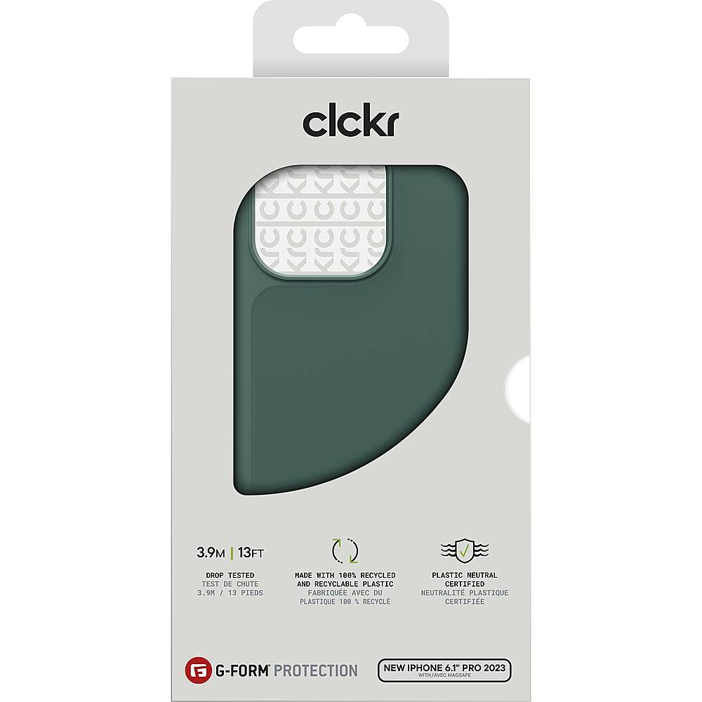 Alt View 11. CLCKR - G-Form Protection Carbon MagSafe Case for Apple iPhone 15 Pro 6.1" - Green Camo.