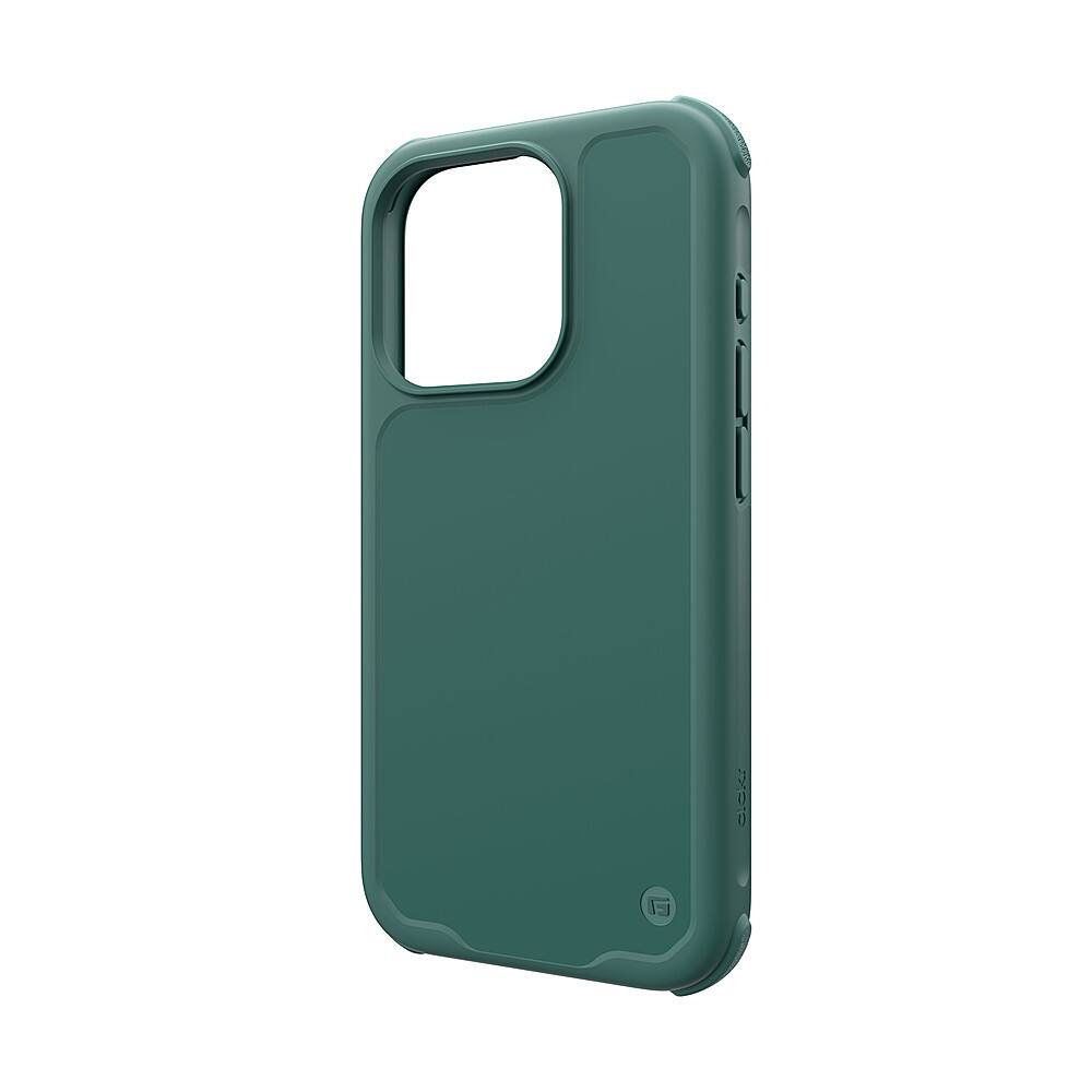 Left. CLCKR - G-Form Protection Carbon MagSafe Case for Apple iPhone 15 Pro 6.1" - Green Camo.