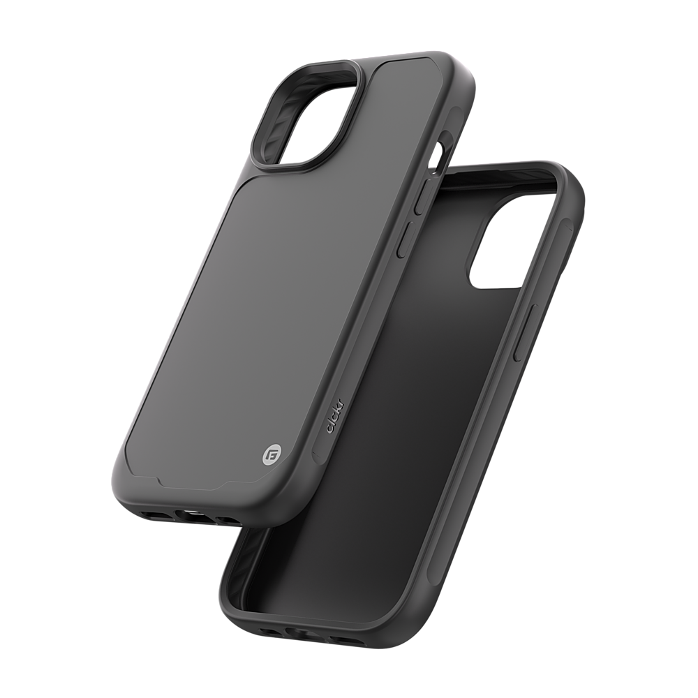 Angle. CLCKR - G-Form Protection Diamond Non-MagSafe Case for Apple iPhone 15 6.1" - Black.