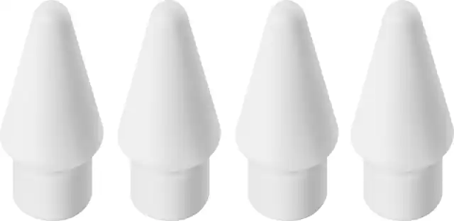 Front. Insignia™ - Replacement Tips for Apple Pencil 1st Generation, 2nd Generation, and Insignia Active Stylus (4-Pack) - White.